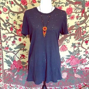 Truly Madly Deeply Super Thin Distressed Tee